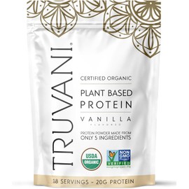 Truvani Vegan Protein Powder | Vanilla | 20g Organic Plant Based Protein | 18 Servings | Keto | Gluten & Dairy Free | Low Carb | No Added Sugar