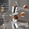 Uncoated 12 Cup Moka Pot 304 Thickened Stainless Steel Coffee
