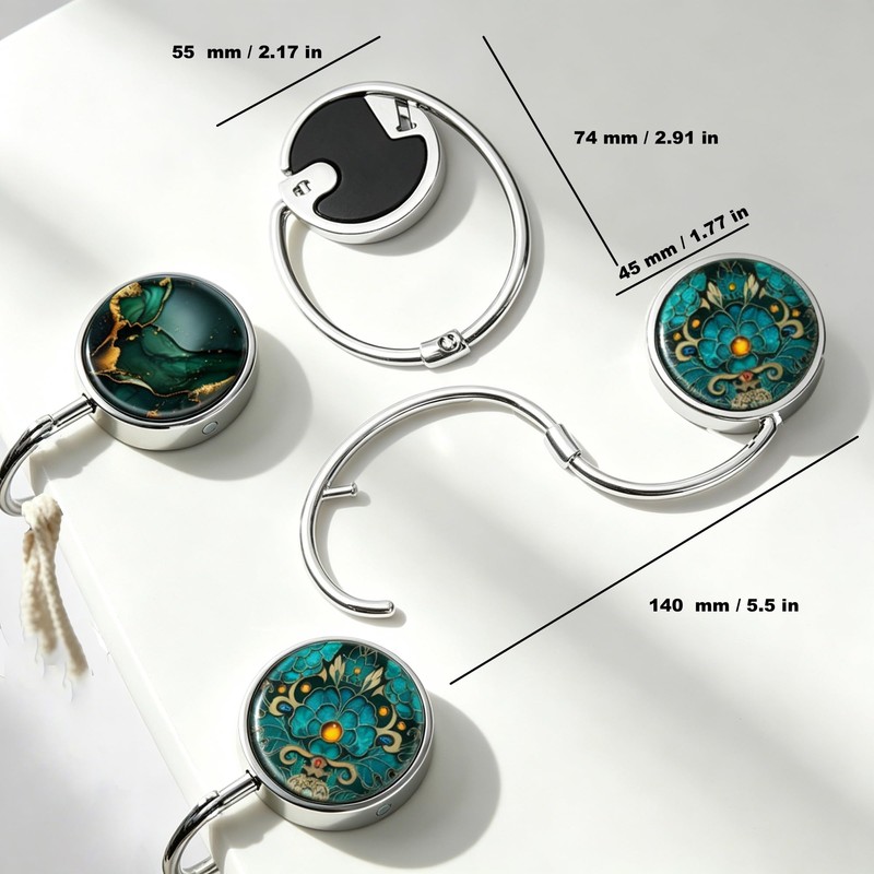 GCFTIFF 2pcs Foldable Purse Hook for Table & Desk,Portable Bag