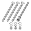 M METERXITY 4-Pack Hex Head Screw Bolt with Nuts Flat