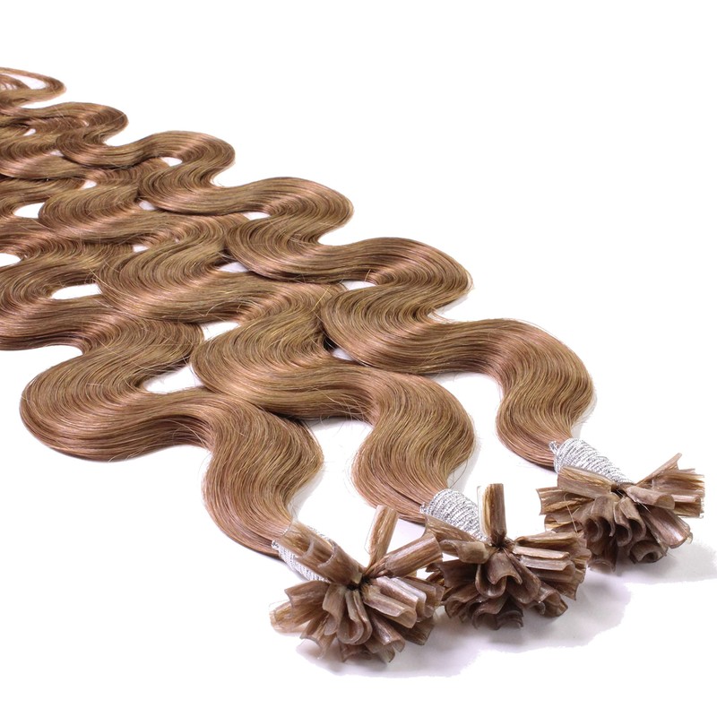 hair2heart Extensions Echthaar Bondings Gewellt - 25 Strähnen 0.5g 60cm