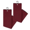 Soffle Waffle Tri-Fold Golf Towels | 2 Pack | 16”