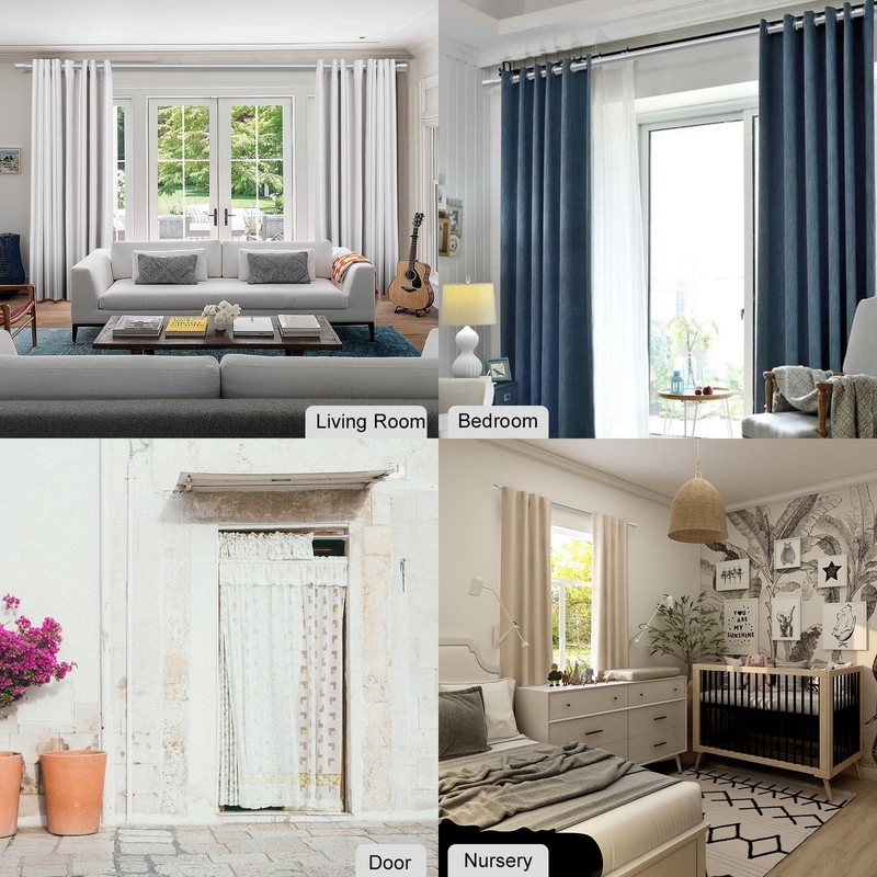 Byondeth Curtain Rods for Windows 16 to 120 Inches Adjustable