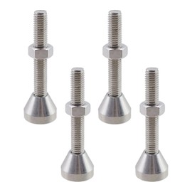 HEVSTIL 4 Pcs Heavy Duty Leveling Feet M8 Thread, Adjustable Furniture Feet, Anti Skid Threaded Rubber Feet, Adjustable Swivel Levelers for Table, Shelves, Workbench, Cabinet, Machine(D20xM8x50)