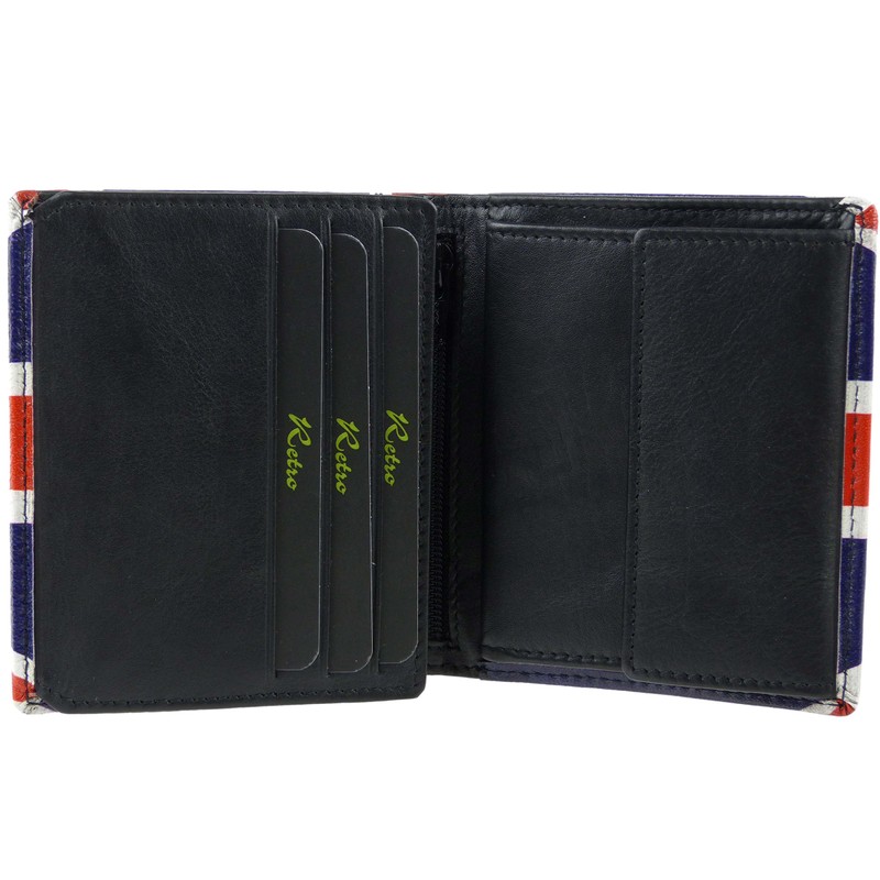 Golunski Leather Mens Union Jack RFID Wallet with Change Section