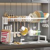 PUSDON Over Sink Dish Drying Rack Stainless Steel, Adjustable Large