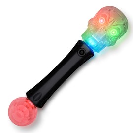 FlashingBlinkyLights Crystal Skull Toy LED Light Up Wand with Sound Effects