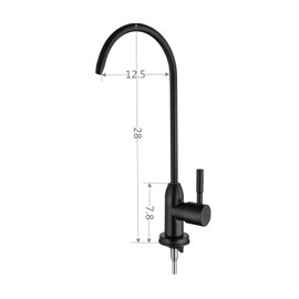 Kitchen Faucets Water Filter Faucet,Black Single Cold Kitchen Sink Faucet Faucet,Black B (Color : Black C)