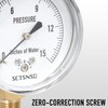 SCTSNSR 0 to 15 Inches of Water Column Pressure Gauge,