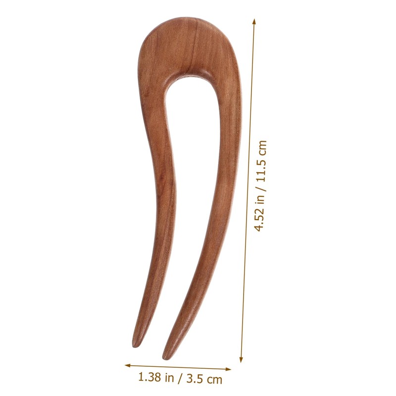 BESTOYARD Kanzashi U-Shaped Peach Tree Kanzashi Parts 3 Pieces Green