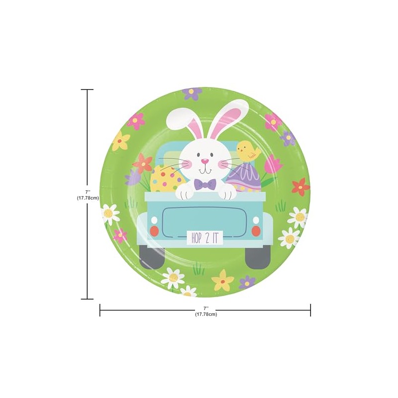Trendware Hippity Hoppity Easter Dessert Plates, 24 Count