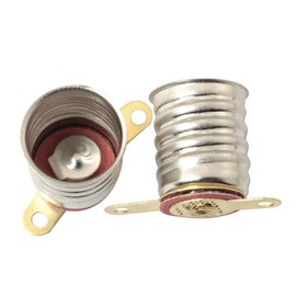 MEETOOT 10pcs E10 Mini LED Bulb Socket Student Physics Experiment Screw Base Small Bulbs Holder with Mounting Bracket, Silver