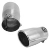 Silver Universal Exhaust Muffler Stainless Steel Exhaust Tip 76mm/2.99in Inlet