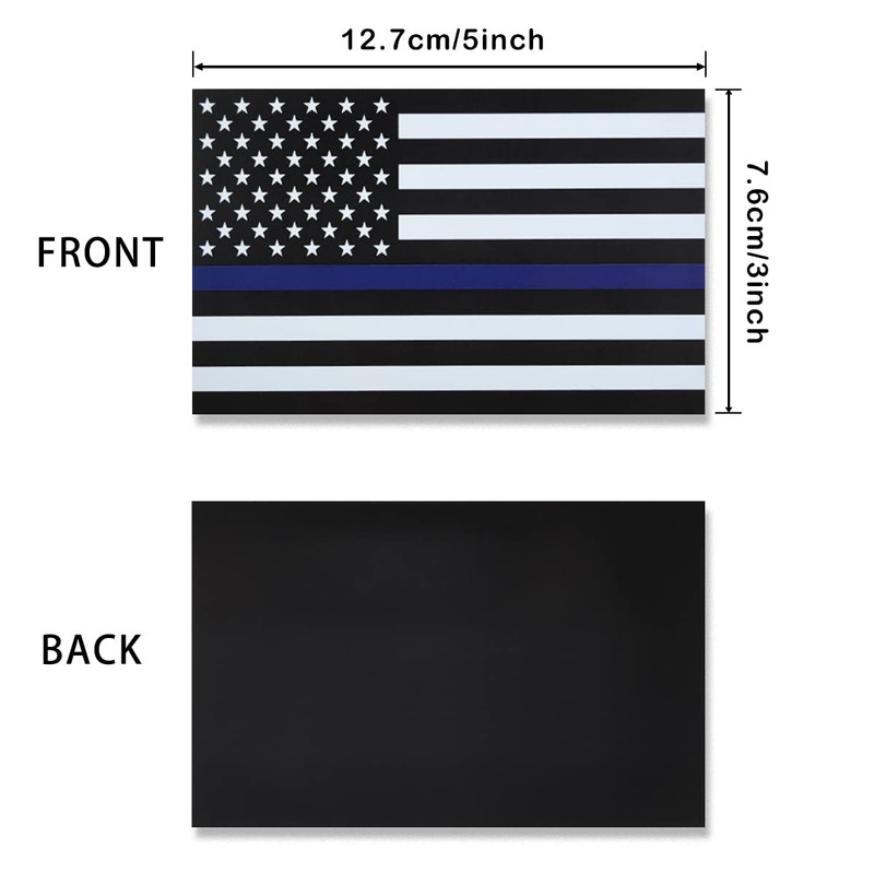 JBCD Thin Blue Line American Police Flag Magnet Decal -
