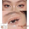 Glitter Eyeshadow Palette, Shimmer Silver Brown Eyeshadow Eye Glitter Makeup,