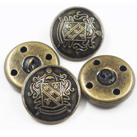 14 Piece Metal Blazer Button Set - for Blazer, Suits, Sport Coat, Uniform, Jacket (Bronze 18mm 23mm)