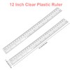 Pletpet 2 Pack 12 inch Clear Plastic Straight Shatterproof Transparent