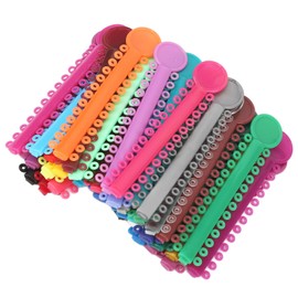 Orthodontic Ligature Rubber Bands, 40 Pieces, Dental Orthodontic Ligature Ties, Colourful Teeth, Orthodontic Ligature Ring Bands for Braces