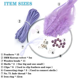 Handmade Dreamcatcher, Lace Dream Catcher, Handmade Lace Dream Catcher, Macrame Wall Hanging Ornament, Boho Dream Catcher, for Car, Wedding, Home, Bedroom, Living Room Decoration (Purple)