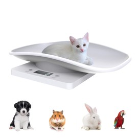 Multi-Function Digital Pet Scale for Small Dog Cat and Animals,Large LCD Display Electronic Scales Weight Up to 10kg Capacity Pet Puppy Weighing Scale With Comfortable Curving Platform