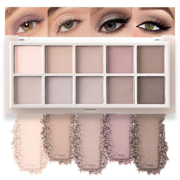 HHLTOH 10 Color Matte Eyeshadow Palette | 10 Soft-Focus Matte