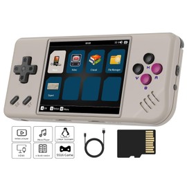 RG28XX Retro Handheld Game with Linux System, 2.83 Inch IPS Screen Built-in 64G TF Card 5516 Games Support Multimedia Application and HDMI TV Output(Gray)