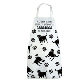 CENWA Labrador Mom Apron With Pockets Labrador Lover Gifts Dog Owner Gifts Adjustable Cooking Apron For Labrador Dog Lovers (Labrador Apron EU)