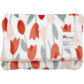 Wpc. Patterns W082-331 Cushion Blanket, 4-Way Blooming Tulip Red, Women's, 4-Way Poncho, Stomach Wrap, Cushion, Warm, Compact, Office, Machine Washable, Stylish, Cute, Women's, For Both Sunny and
