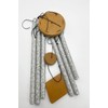 Lveofielygi Wind Chime Replacement Parts - Mahogany Material Clapper, Round