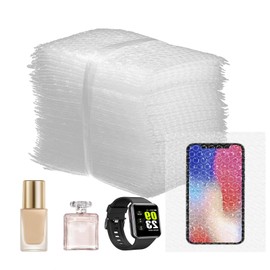 100Pcs Bubble Out Bags, Liaeyis 6x 8Inches Bubble Cushion Wrap Bags, Double Walled Bubble Cushioning Bags for Packing Dishes Moving, Shipping, and Packing Supplies for Glasses Plates