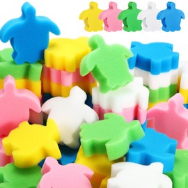 Patelai 40 Pcs Hot Tub Sponge Spa Cleaning Sponges for Hot Tub Oil Absorbing Cleaning Scum for Spa, Bathtub and Swimming Pool to Soak up Oils Bathtub Accessories(Colorful Turtle)