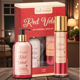 Set Corporal Zermat Red Velvet Body Breeze 247ml Crema Perfumada 150g Aroma Dulce Vainilla Frutos Rojos Notas Gourmet