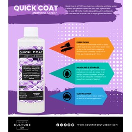 Counter Culture DIY Clear Quick Coat Sealer for Resin Art, 4 oz Bottle Epoxy Supplies for Coating & Casting, Tumblers, Keychains, Jewelry, Outdoor Sign Waterproofing, No VOC (4 oz)