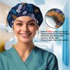 DELORIGIN 2PCS Sunflower Leaves Bouffant Scrub Caps Adjustable Working Cap