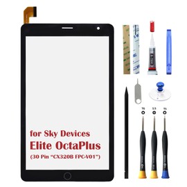 SOINEED Digitizer Touch Screen 8 inch Screen Glass Replacement Panel Digitiser for Sky Devices Elite OctaPlus 8" Tablet [with Tools] [Without LCD] [30 Pin] CX320B FPC-V01