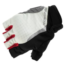 Komine GK-2593 Protective Fingerless Mesh Gloves for Motorcycles Light Grey Black 2XL