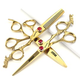 Super Sharp Hairdressing Scissors 6/7/8/9 Inch Scissors for Cutting Hair, Stable Hand Feel (6-Inch Pack of 3)