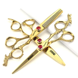 Super Sharp Hairdressing Scissors 6/7/8/9 Inch Scissors for Cutting Hair, Stable Hand Feel (6-Inch Pack of 3)