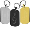 absenda Music Keyring Stainless Steel | Black Silver Gold |