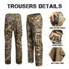 YEVHEV Hunting Pants for Men Camouflage Clothing Gear Windproof Fleece
