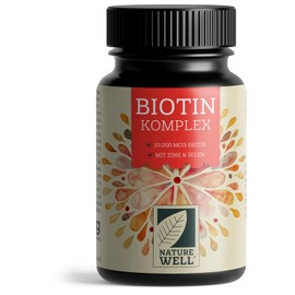 Biotin High Dose 10,000 mcg - 365 x Biotin Tablets as Complex with Zinc & Selenium - Vital Substances for Hair Growth, Skin & Nails - Laboratory Tested with Certificate - 100% Vegan - Storage Pack for 1 Year