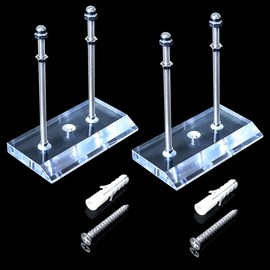 YHNTGB 2 Pack Skateboard Wall Mount Display Hanger Suitable for Safely Store and Show Your Skis Scooters longboards and More Transparent