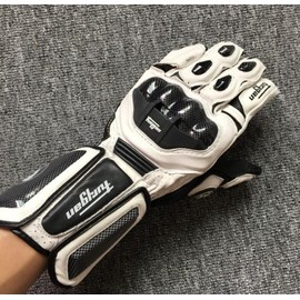 AFD Guantes Largos Piel Motociclismo Rompevientos con Protecciones, Guantelete Depotivo Impermeable Antideslizantes Pantalla Táctil, Térmico para ATV 