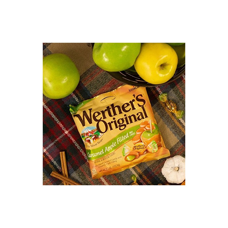 WERTHER'S ORIGINAL Caramel Apple Filled Hard Candy, Bulk Candy, Individually