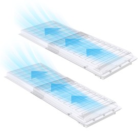 Touri 2 Pack Magnetic Air Vent Extender for Under Furniture, Upgraded Thickened Floor Vent Deflectors for Home Floor, Thick PET Material, Fits 10" to 12" Floor Registers, Extends up to 28" Long