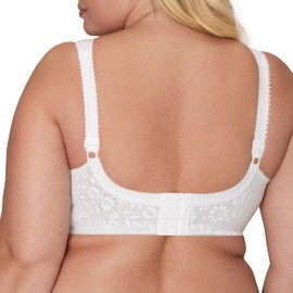 PLAYTEX Womens 18 Hour Comfort-strap Wireless Bra, Full-coverage With 4-way Trusupport, Single & 2-pack Bras, White, 44B US