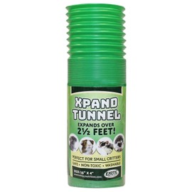 Exotic Nutrition Xpand Tunnel - Durable Expandable Hideaway Play Tube - for Sugar Gliders, Hedgehogs, Rats, Gerbils, Hamsters, Degus, Small Guinea Pigs & Similar Sized Pets