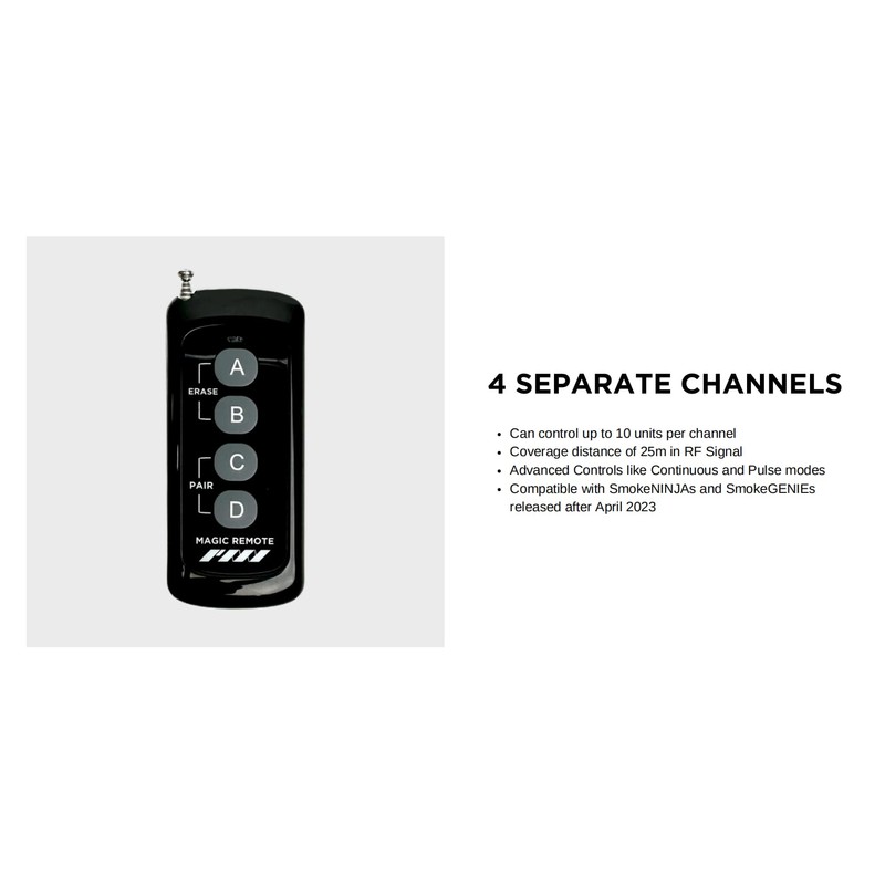 PMI SmokeNINJA and SmokeGENIE Remote Control
