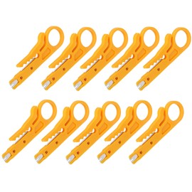 Tbest Data Cable Stripper 10pcs Wire Stripper Multipurpose Mini Cable Crimp Wire Stripper for Electricians