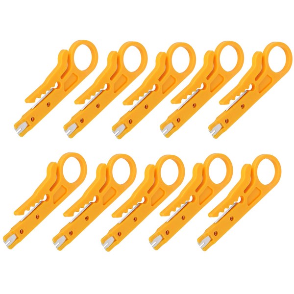 Tbest Data Cable Stripper 10pcs Wire Stripper Multipurpose Mini Cable